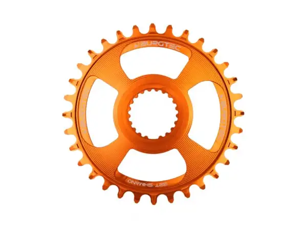 Burgtec Thick Thin DM Shimano prevodník 34 zubov oranžová