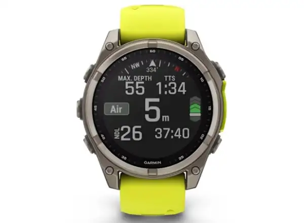 Garmin fenix 8 - 47 mm Solar Sapphire inteligentné hodinky Titanium Yellow/Graphite