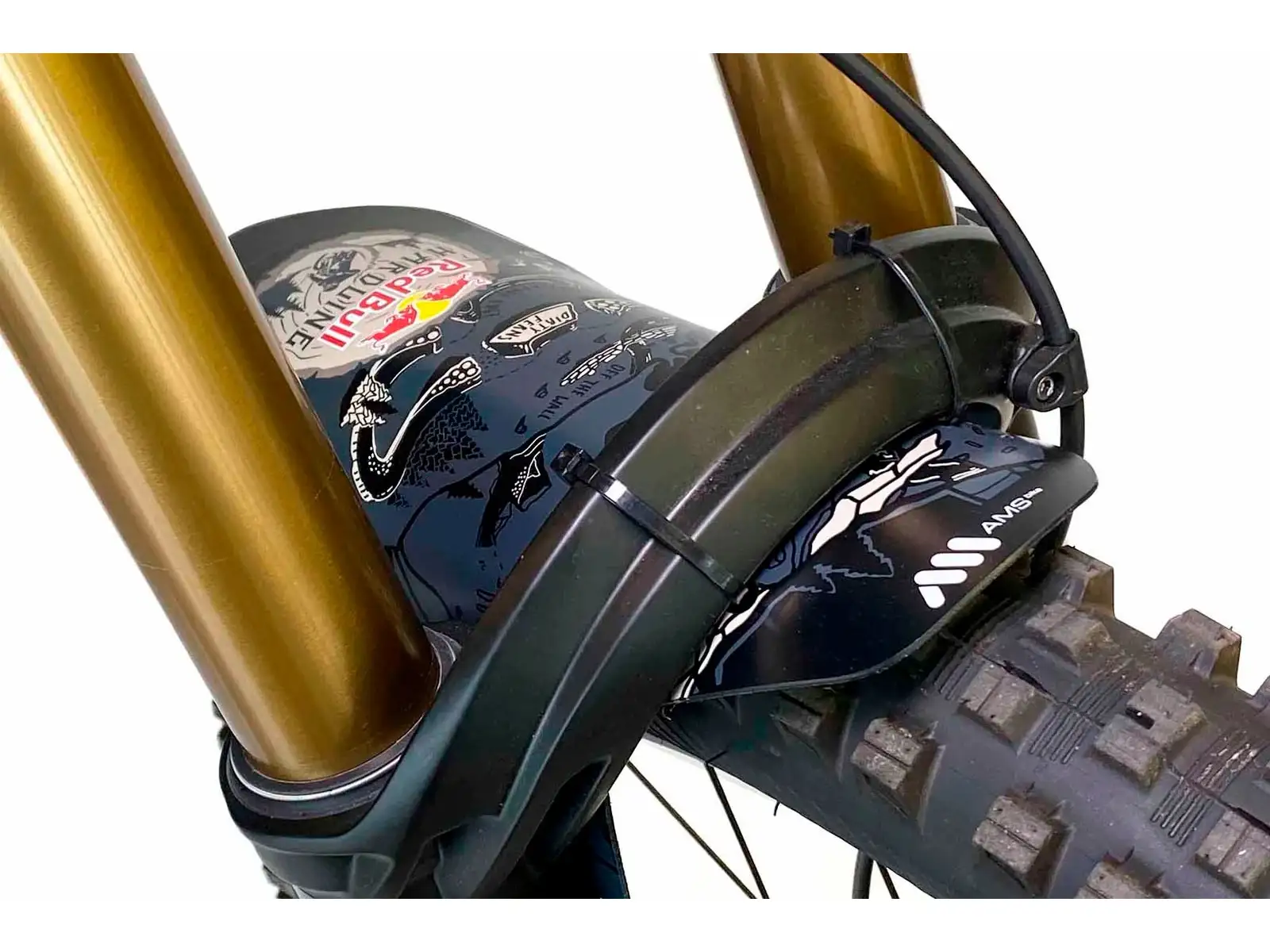 Blatník AMS MudGuard na vidlici RedBull/Hardline/Dark Grey