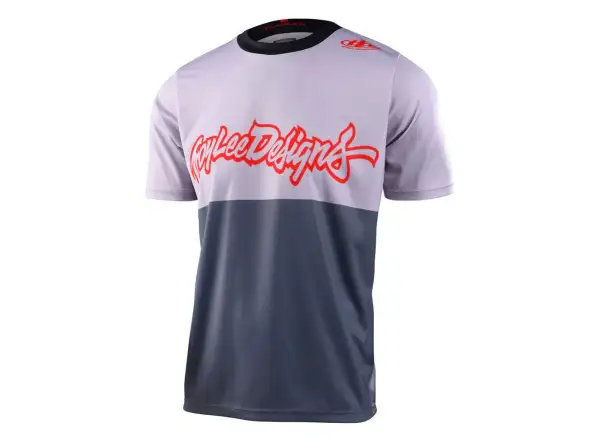 Troy Lee Designs Flowline Scripter Pánske tričko s krátkym rukávom Charcoal