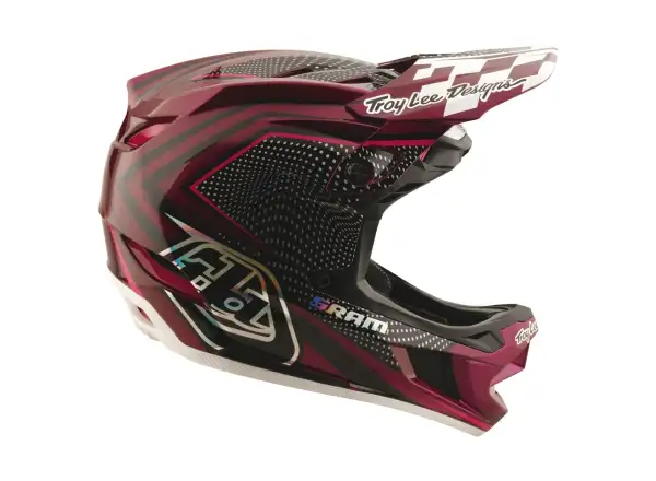 Troy Lee Dsigns x SRAM D4 Carbon prilba Radioscape Black/Berry