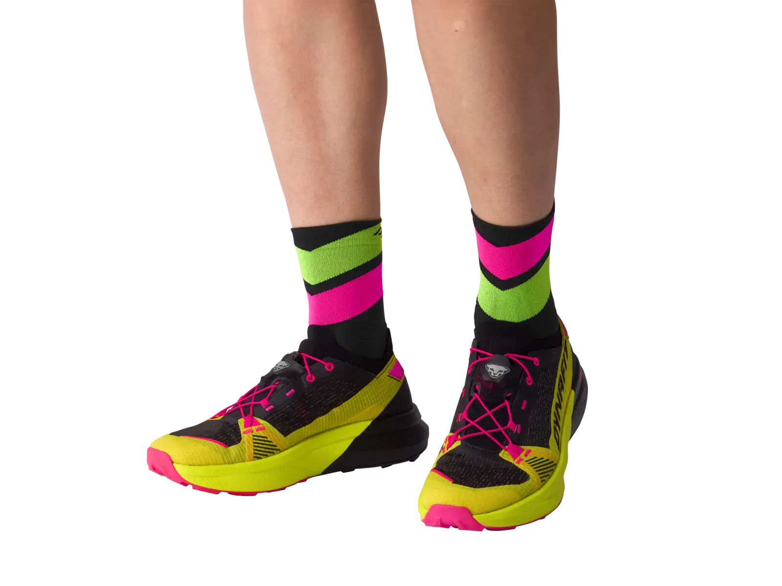 Dynafit Ultra Mid bežecké ponožky Cinder/Ultra Yellow