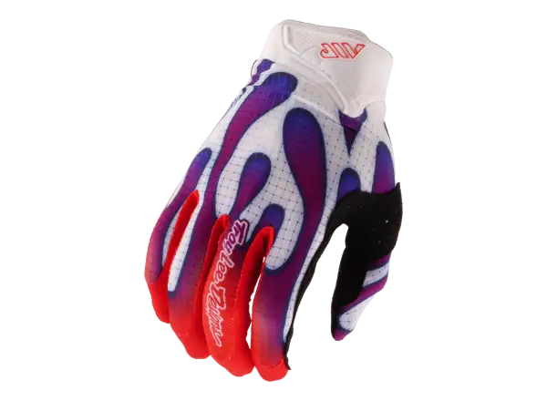 Troy Lee Designs Youth Air Overspray detské rukavice White/Violet