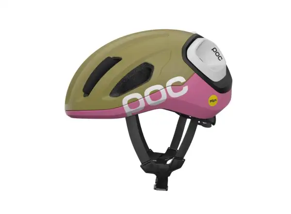 POC Amidal cestná prilba Olivine Green Matt/Thulite Pink Matt