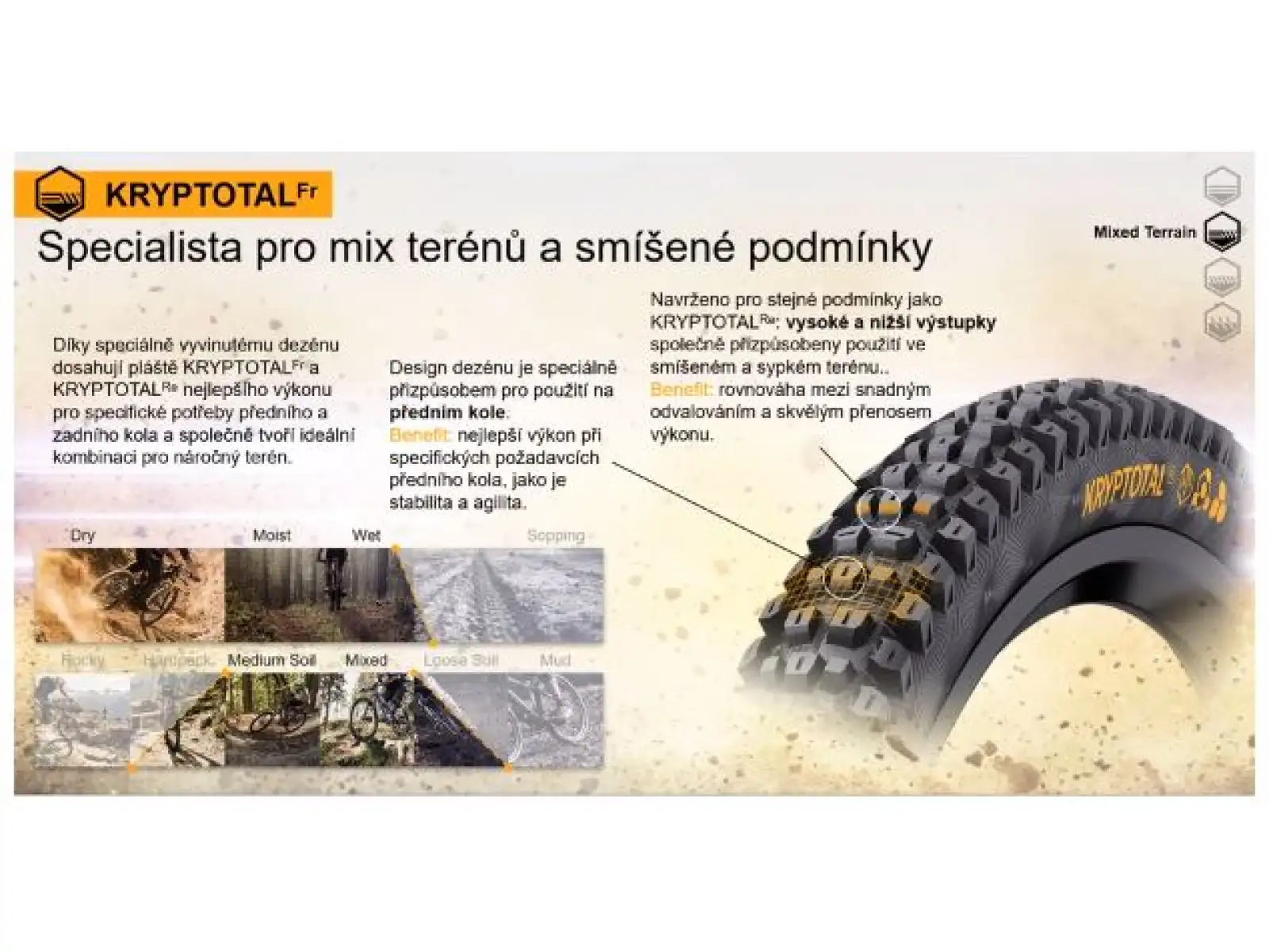 Continental Kryptotal-F DH Supersoft 27,5" MTB plášť kevlar predný Black