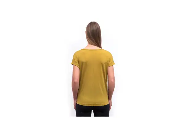 Sensor Merino Air Traveller dámske tričko krátky rukáv Mustard