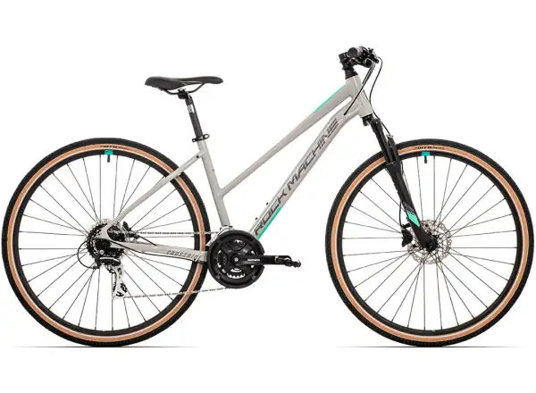 Rock Machine CrossRide 300 Lady gloss light grey/dark grey dámsky trekingový bicykel
