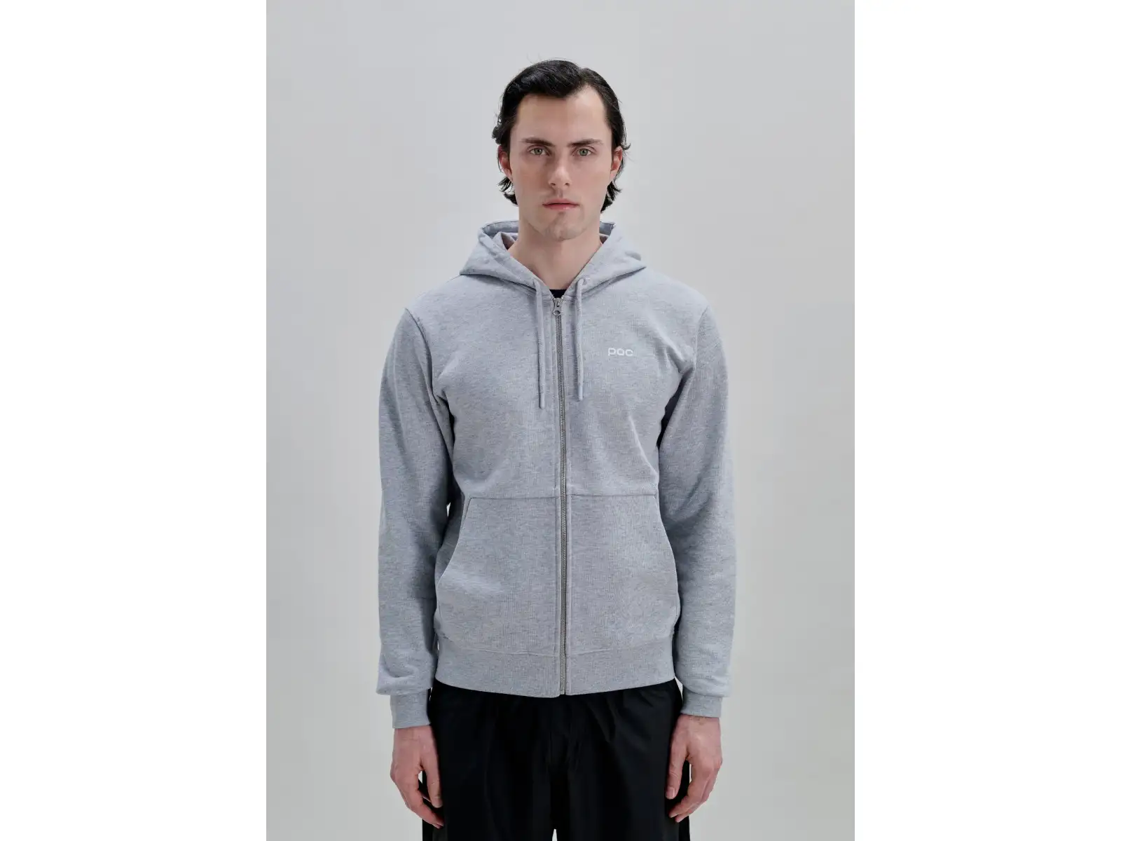 POC Zip Hoodie mikina na zips s kapucňou Grey Melange