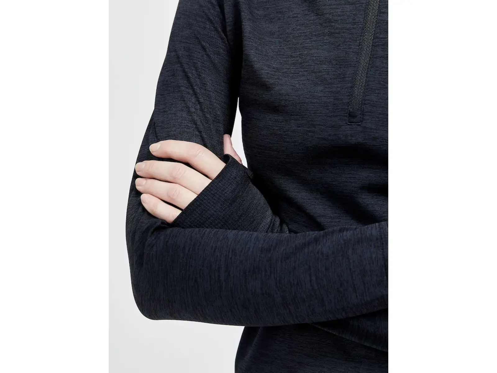 Craft CORE Dry Active Comfort Zip dámske tričko dlhý rukáv čierna