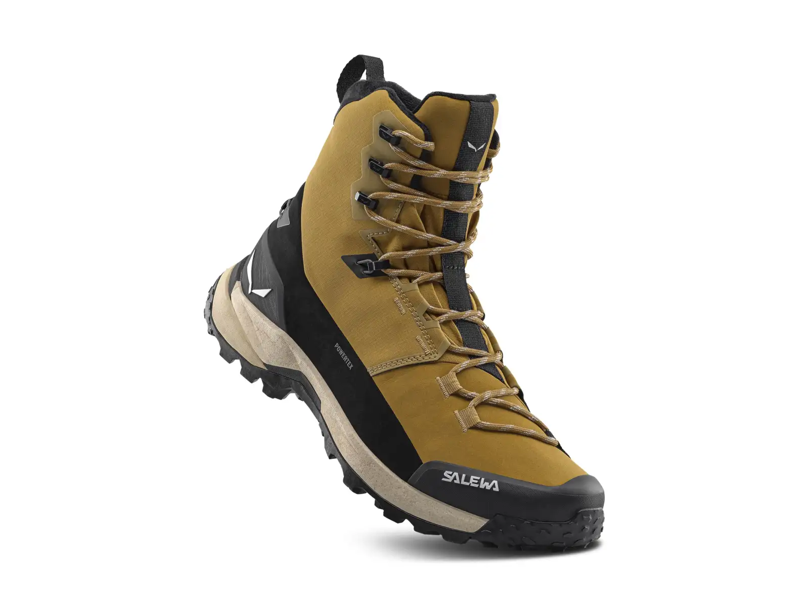 Salewa Puez Winter Mid PTX pánske topánky Golden Brown / Black
