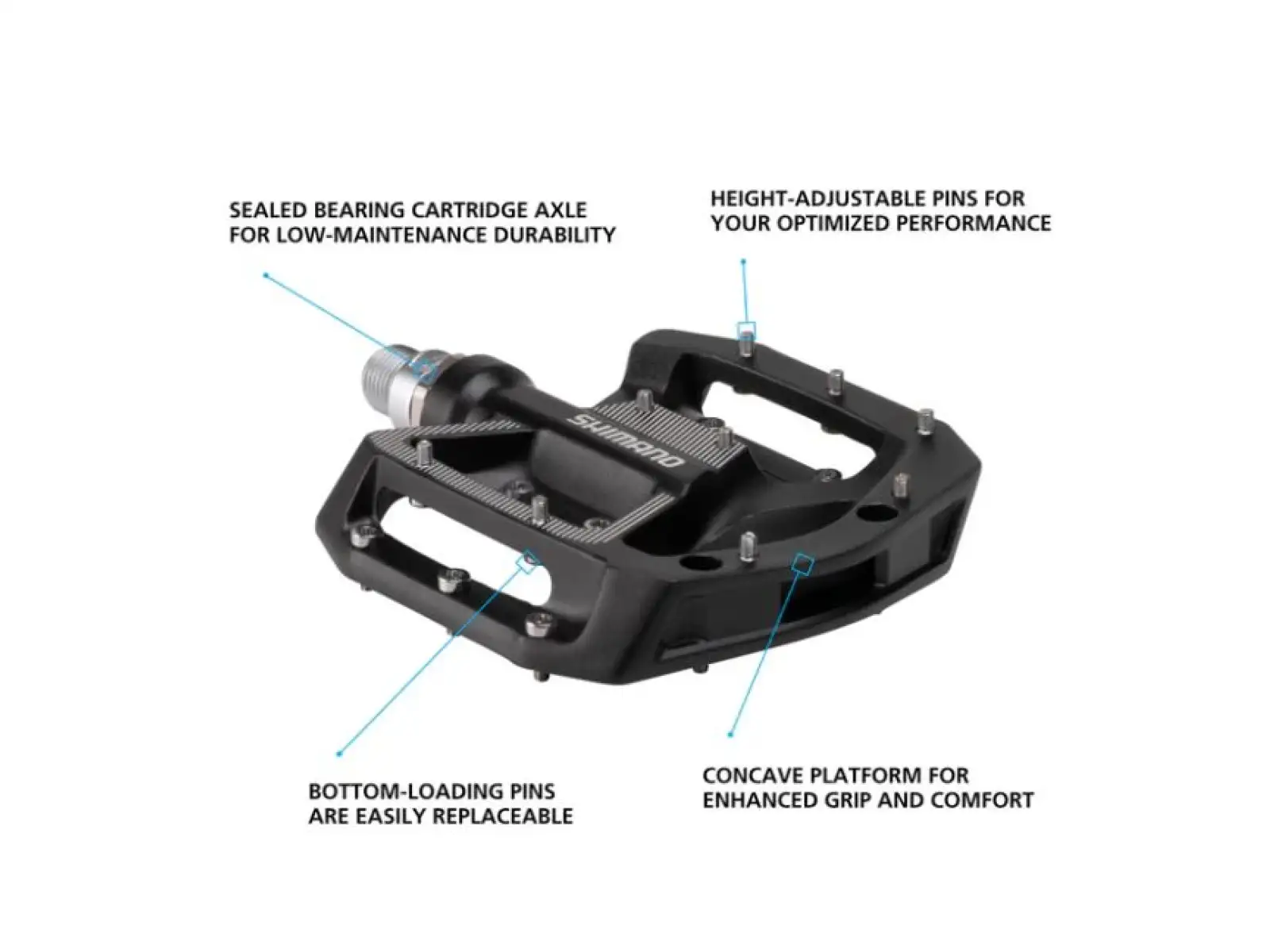 Shimano PD-GR500 platformové pedále čierna