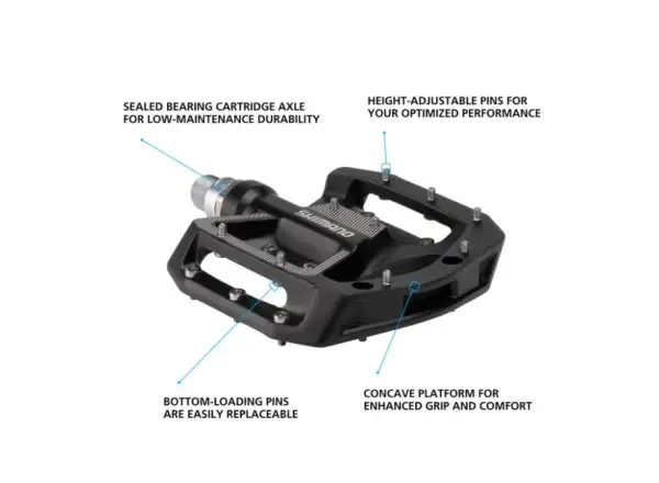 Shimano PD-GR500 platformové pedále čierna