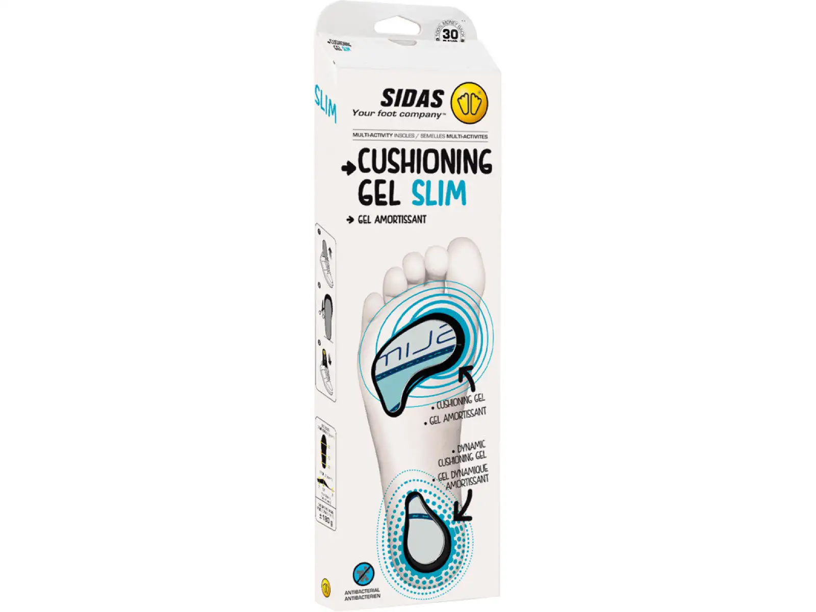 Vložky do topánok Sidas Cushioning Gel Slim 1 pár