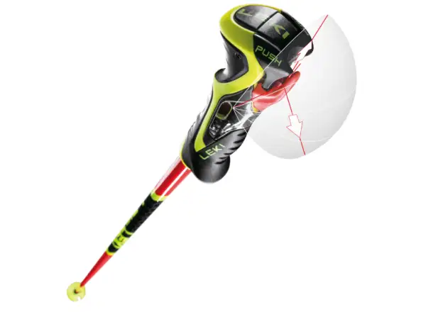 Leki WCR TBS SL 3D zjazdové palice Bright Red/Black/Neonyellow