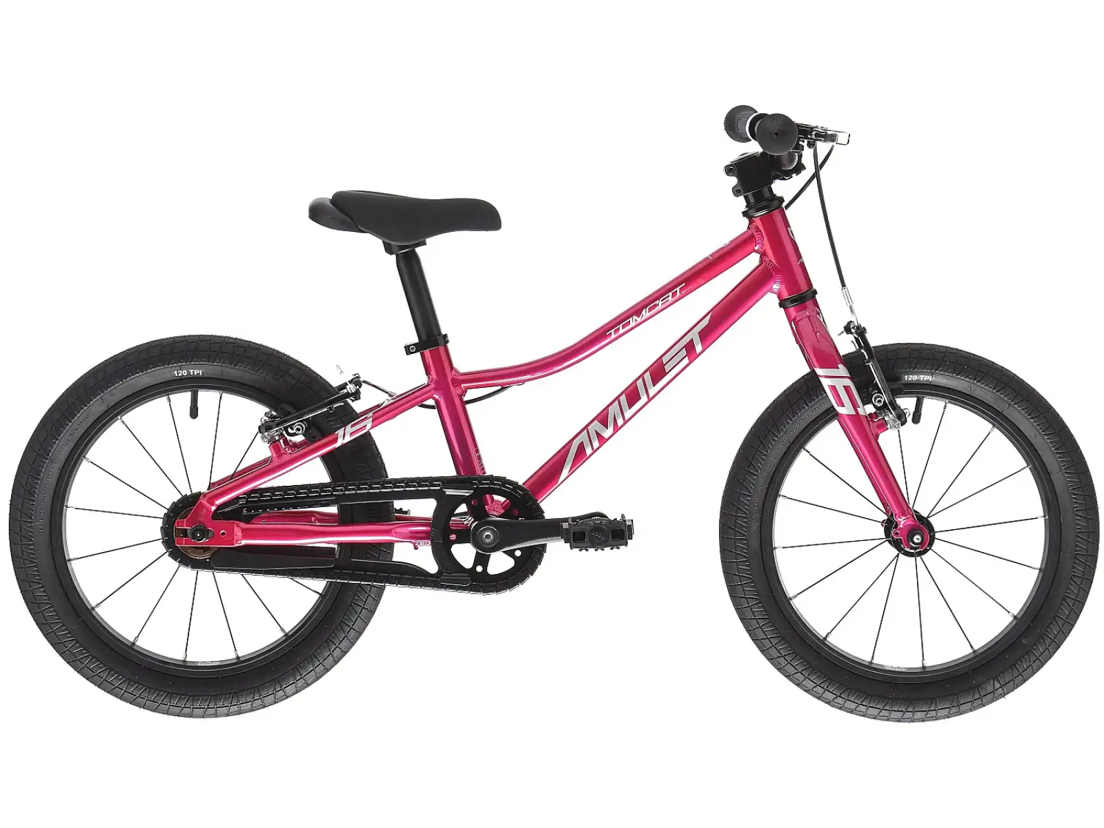 Detský bicykel Amulet 16 Team malinový/strieborný