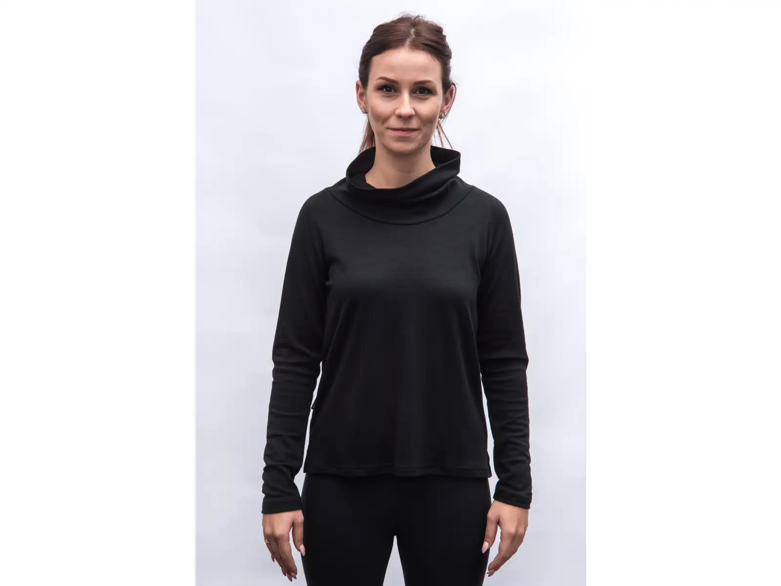 Sensor Merino Blend dámsky rolák čierna