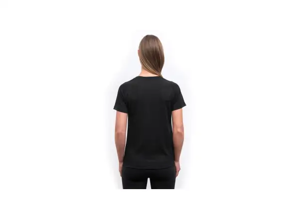 Sensor Merino Blend Stone dámske tričko krátky rukáv čierne