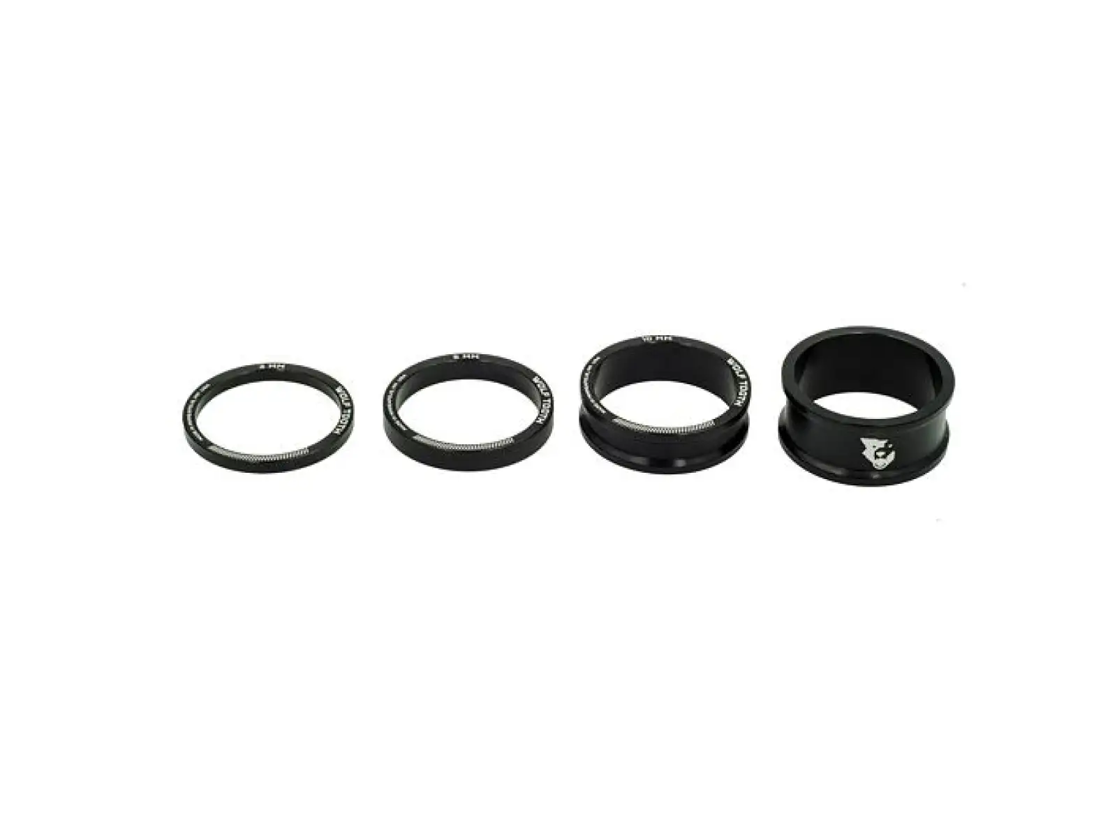 Wolf Tooth set podložiek 3,5,10,15 mm pre predstavec 1 1/8" čierna