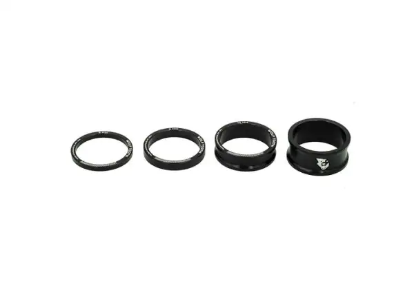 Wolf Tooth set podložiek 3,5,10,15 mm pre predstavec 1 1/8" čierna