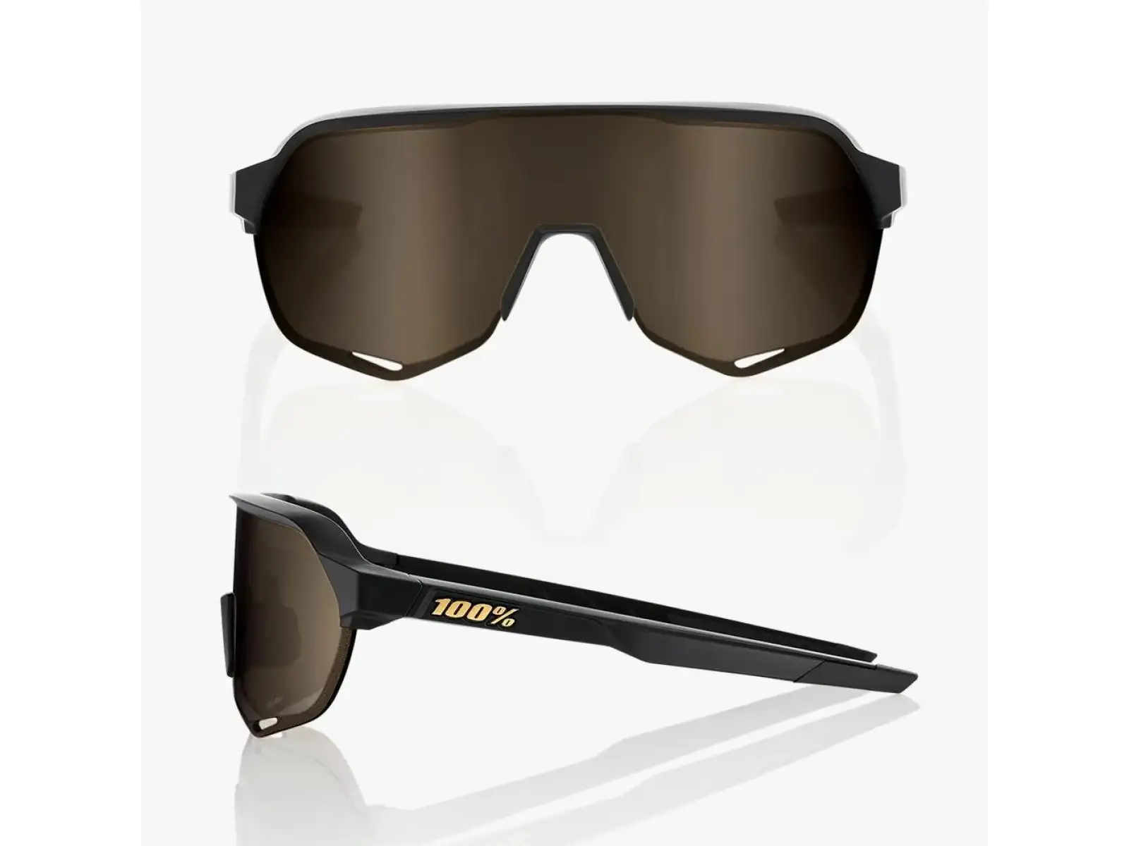 100% S2 športové okuliare Matte Black/Soft Gold