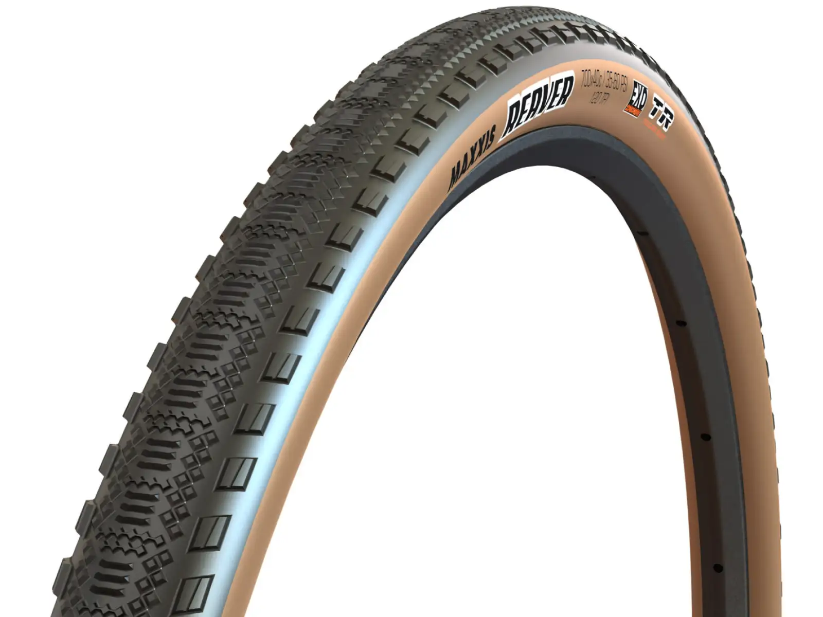 Maxxis Reaver 700x45C EXO TR gravel plášť Kevlar Tan Wall