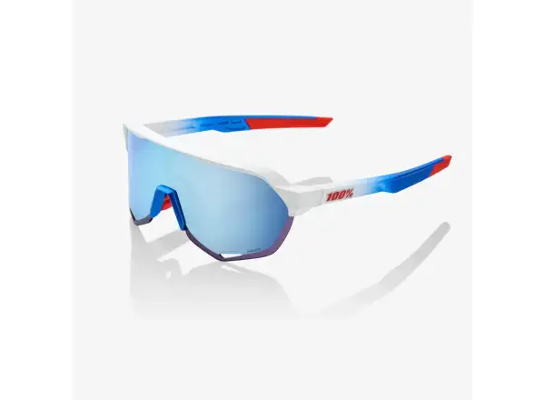 100% S2 športové okuliare TotalEnergies Matte White/Metallic Blue/Blue Multilayer
