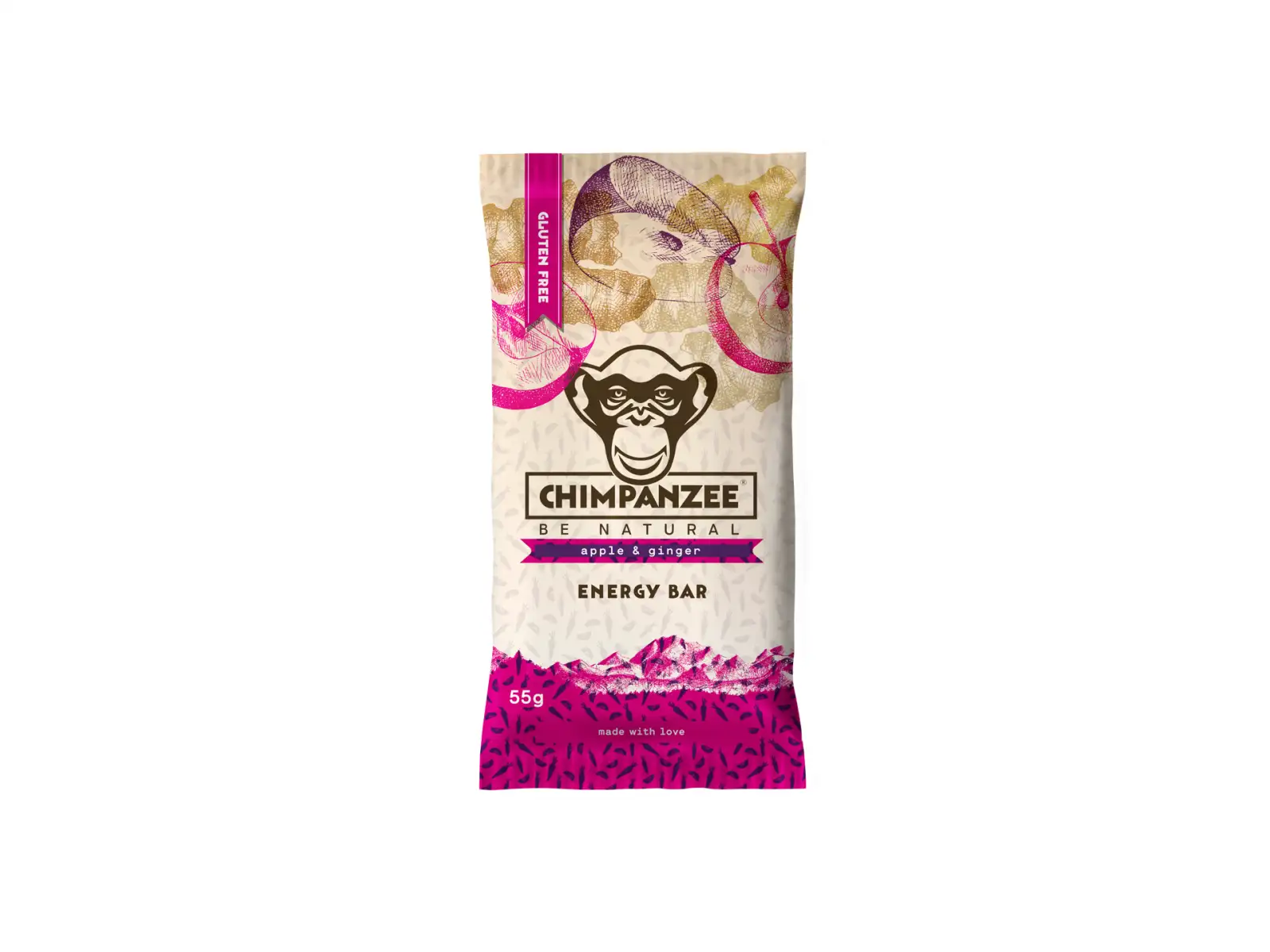 Chimpanzee Energy Bar tyčinka Apple/Ginger 55 g