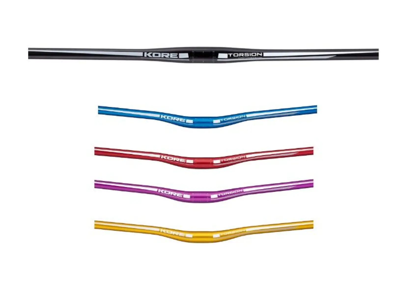 Kore Torsion riadidlá 31,8x800mm rovné modrá