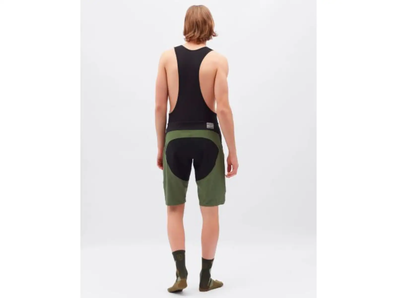 Silvini Barrea pánske kraťasy s vložkou a trakom Olive/Black