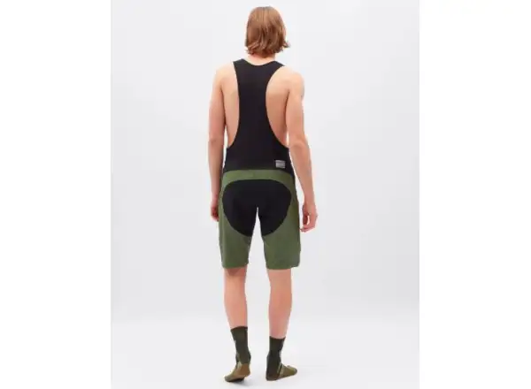 Silvini Barrea pánske kraťasy s vložkou a trakom Olive/Black