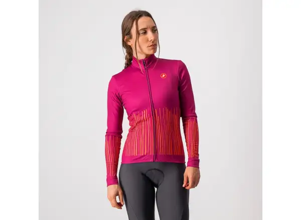 Castelli Sorpresa dámsky dres dlhý rukáv magenta/orange
