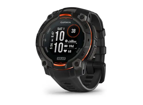 Garmin Instinct 3 Solar 45 mm smart hodinky čierna/čierny remienok