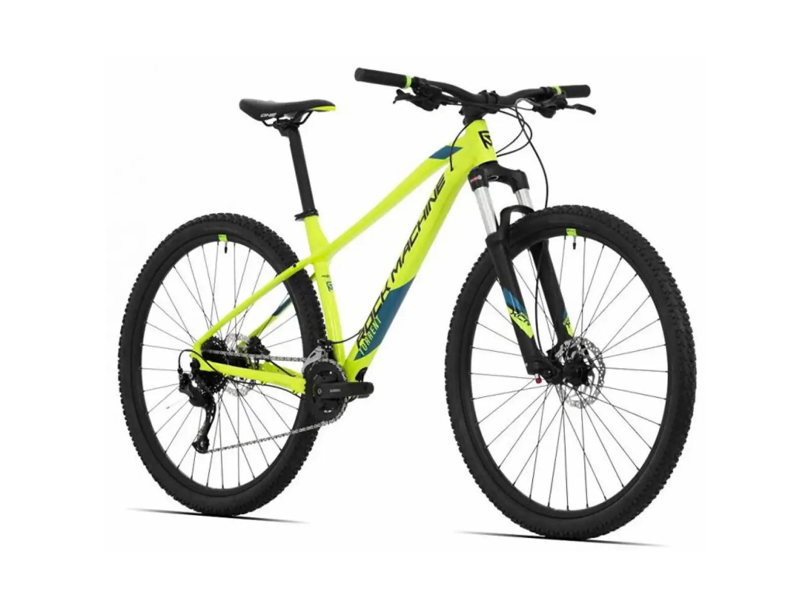 Rock Machine Torrent 20-29 horský bicykel gloss radioactive yellow/black/petrol blue