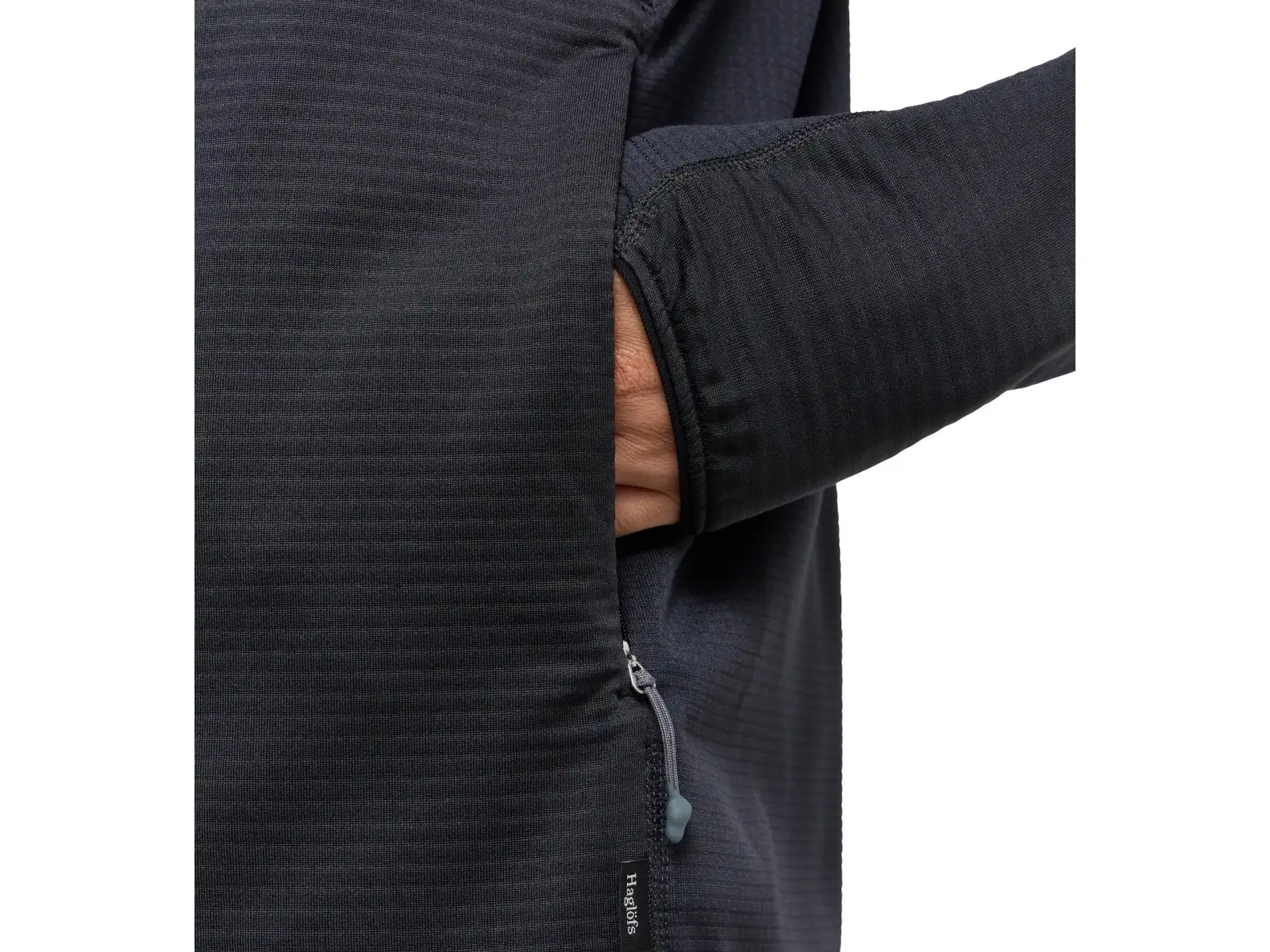 Haglöfs L.I.M Mid Multi Hood pánska mikina True Black