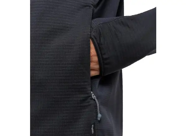 Haglöfs L.I.M Mid Multi Hood pánska mikina True Black