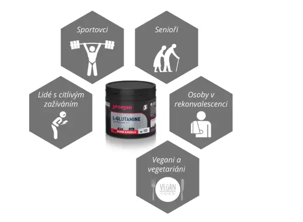 Sponser L-glutamine 100% Pure glutamín 350 g