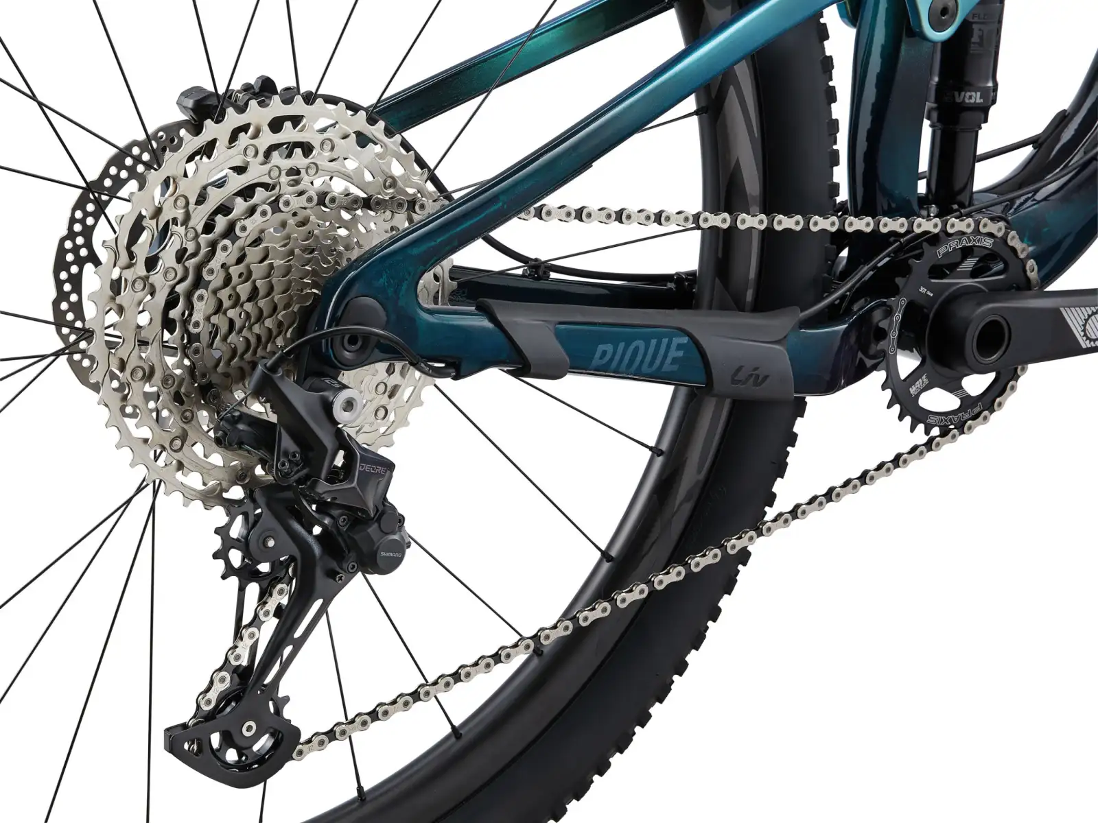 Liv Pique Advanced Pro 29 horský bicykel Phoenix Fanatic Teal/Dark Green