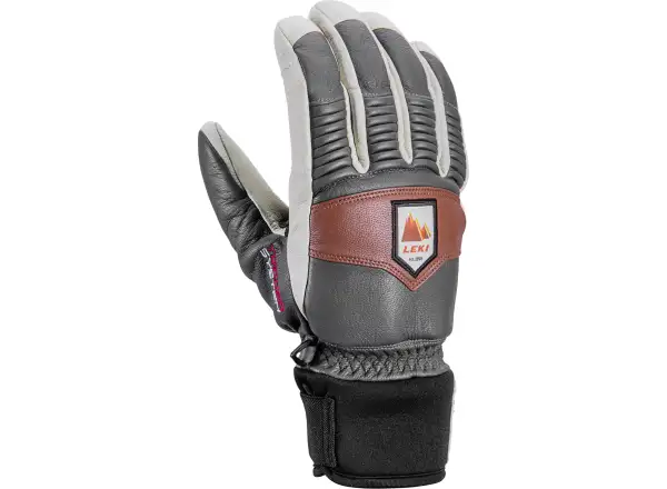 Leki Patrol 3D zjazdové rukavice Graphite/Off White/Maroon