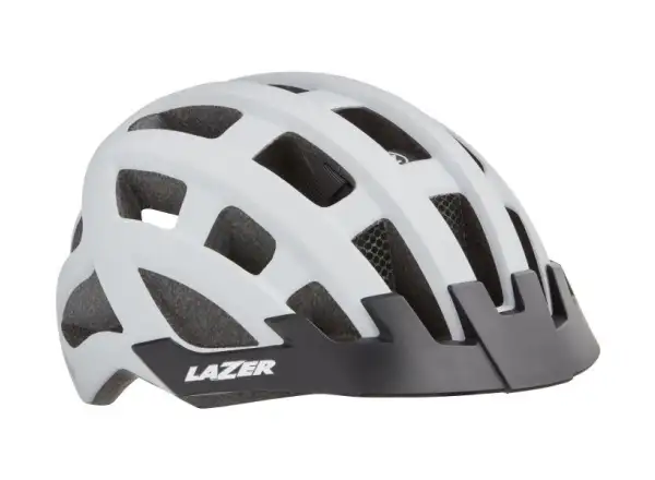 Prilba Lazer Compact DLX Matte White, veľkosť 3,5 mm. Uni (54-61 cm)
