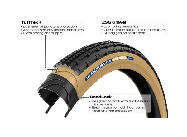 Panaracer GravelKing SK Plus 28" gravel plášť kevlar čierna/hnedá