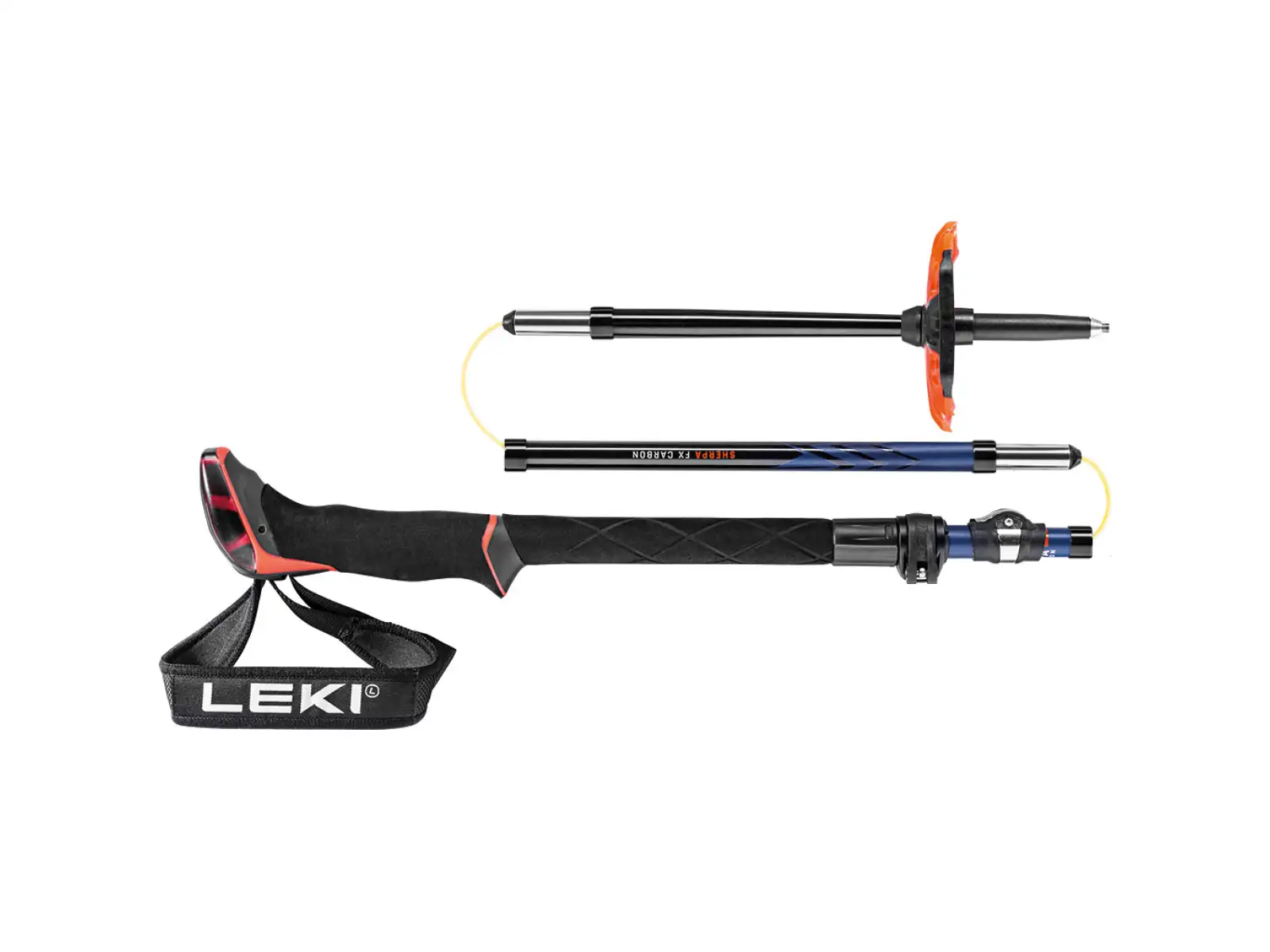Leki Sherpa FX Carbon trekingové palice Midnight blue/Dark blue/Bright red veľ. 110 - 130 cm