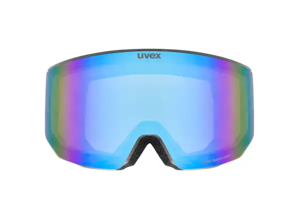 Uvex Lace Attract FM lyžiarske okuliare black matt/ice - green