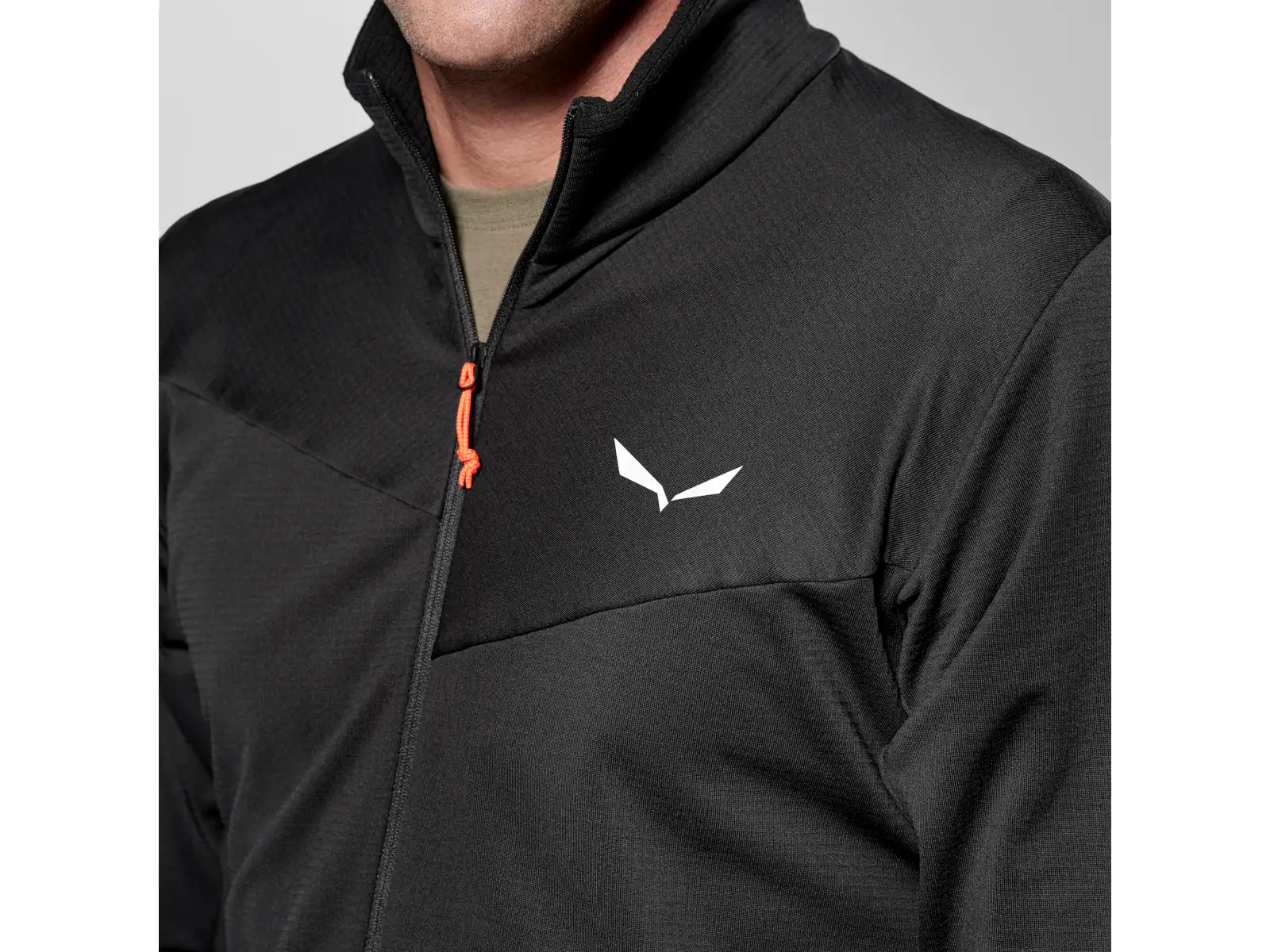 Salewa Puez Cammino Polarlite Half-Zip pánska mikina Black Out