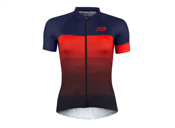 Force Ascent dámsky dres s krátkym rukávom modrý/červený