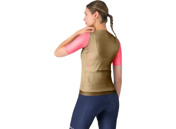 Castelli Corretto W dámsky dres krátky rukáv Elmwood/Rosa GIro