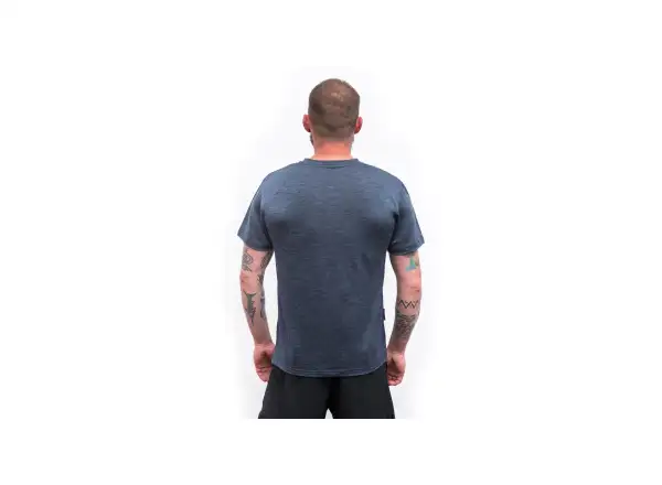 Sensor Merino Lite pánske funčné tričko krátky rukáv Mottled Blue