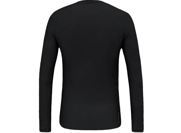Salewa Cristallo Warm Alpine Merino Responsive pánske tričko s dlhým rukávom Black Out Melange