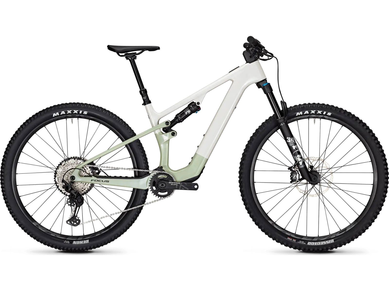 Focus Vam2 SL 9.8 odľahčený celoodpružený elektrobicykel white glossy/skygrey glossy