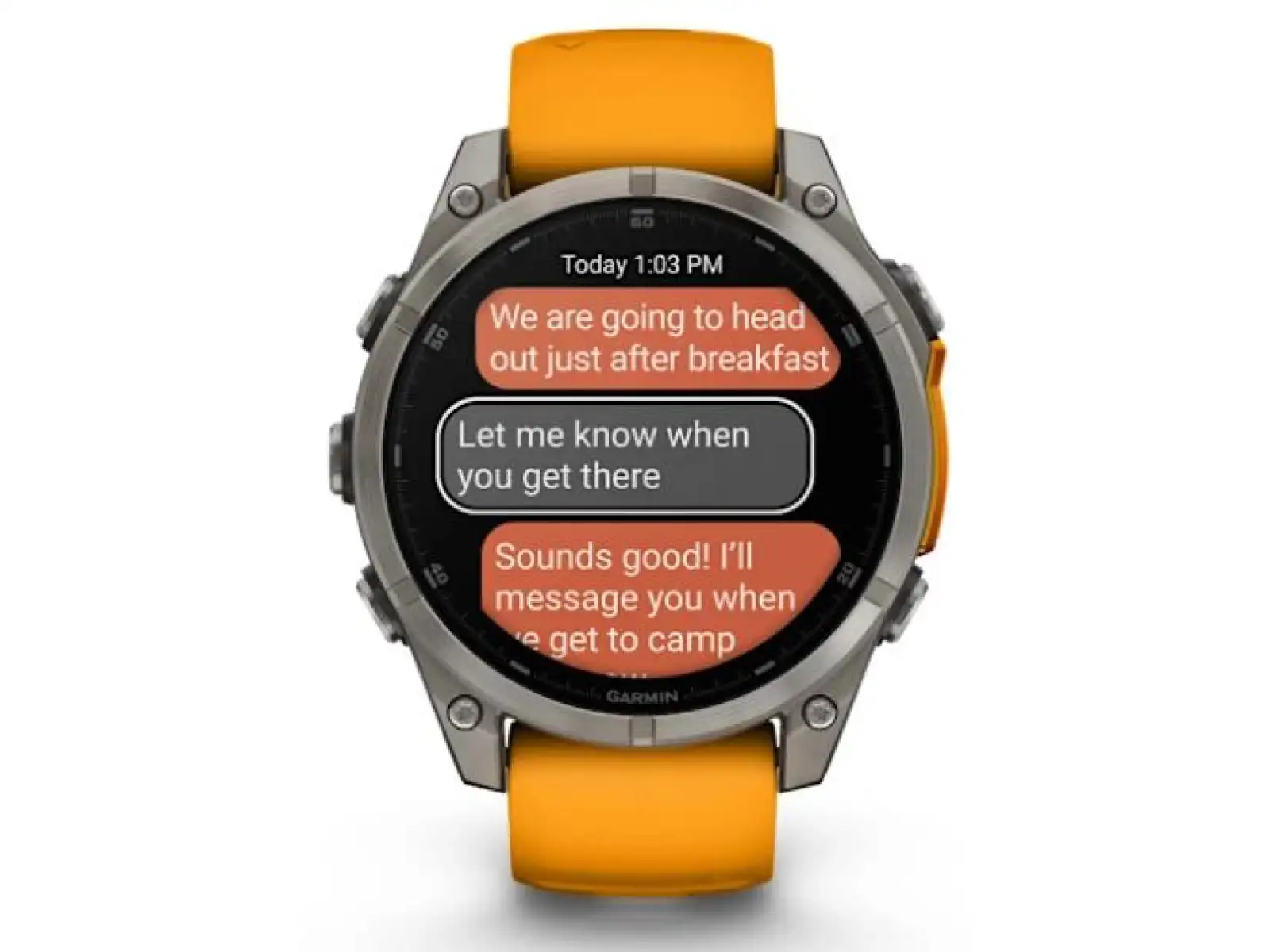 Garmin fenix 8 - 47 mm AMOLED Sapphire inteligentné hodinky Titanium Orange/Graphite