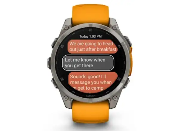 Garmin fenix 8 - 47 mm AMOLED Sapphire inteligentné hodinky Titanium Orange/Graphite
